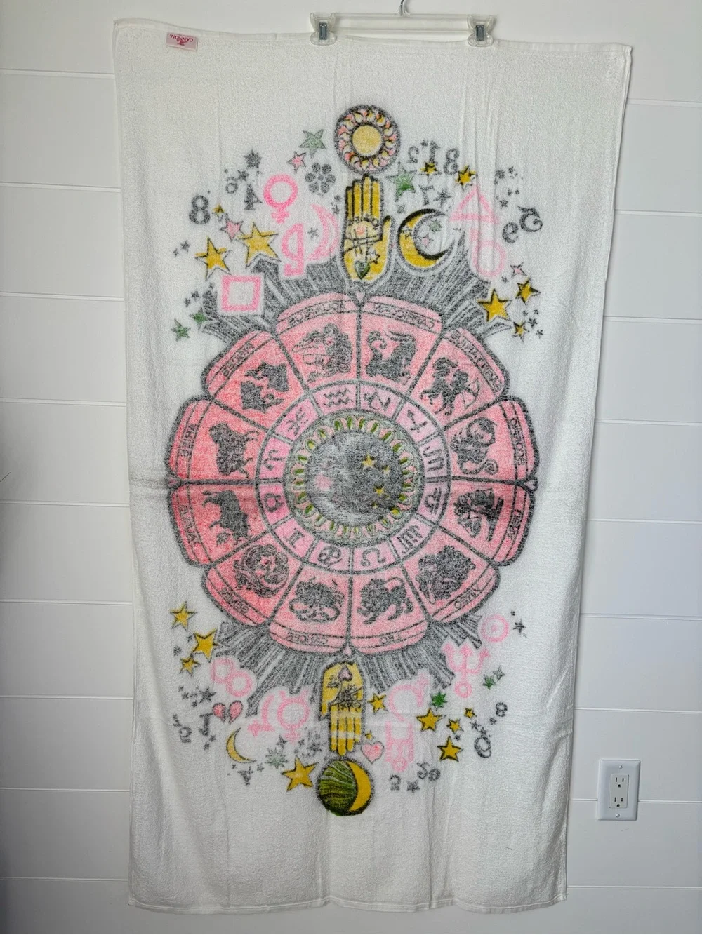 Vintage Cannon Zodiac Wheel Cotton Beach Towel